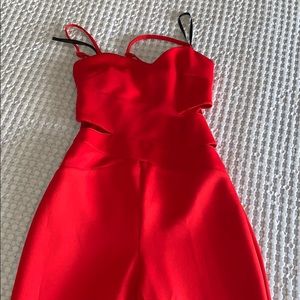 Red summer jumpsuit